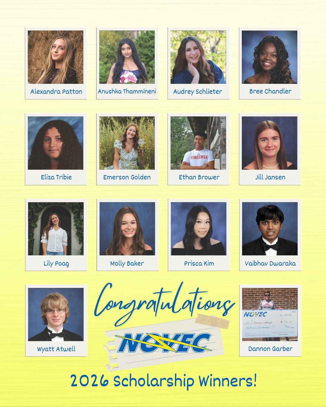 NOVEC 2026 Scholarship Winners